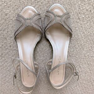 Dressy silver sandals